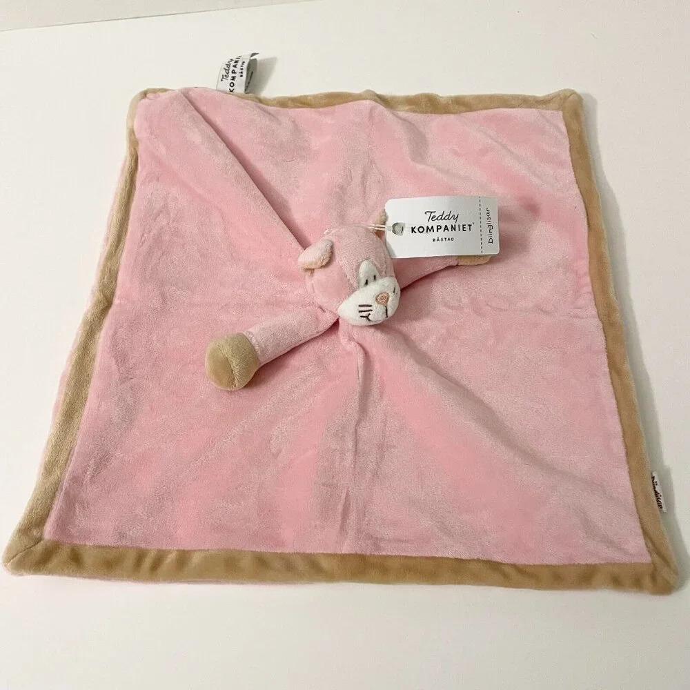 Teddykompaniet Diinglisar 13 Inch Plush Animal Baby Blanket Kitty Cat  Blanky